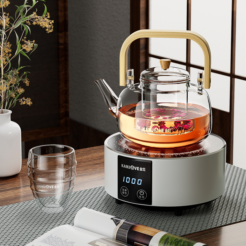 金灶a-500全玻璃煮茶壶茶水分离泡茶壶茶水壶耐高温茶壶泡茶家用