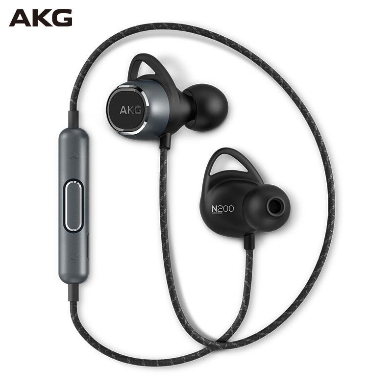 AKG N200 WIRELESS入耳式无线蓝牙耳机 磁吸运动耳机 参考级HIFI音质 手机可通话 曜石黑