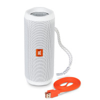 JBL Flip4 音乐万花筒4 蓝牙小音箱 音响 低音炮 防水设计 支持多台串联 便携迷你音响 音箱 珍珠白