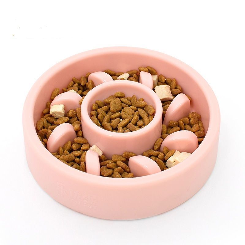 珊瑚粉 宠物用品慢食碗狗食盆猫碗猫咪用品狗狗生活的用品泰迪防噎防打翻