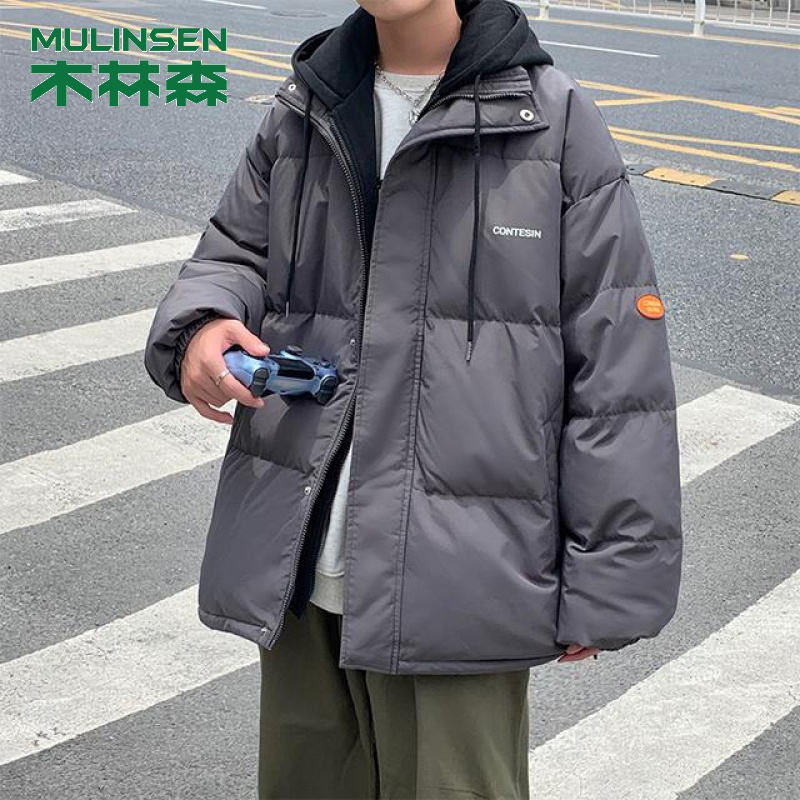 [直营]木林森(MULINSEN)情侣装冬装新款潮流宽松棉服冬季加厚面包服棉衣外套男女