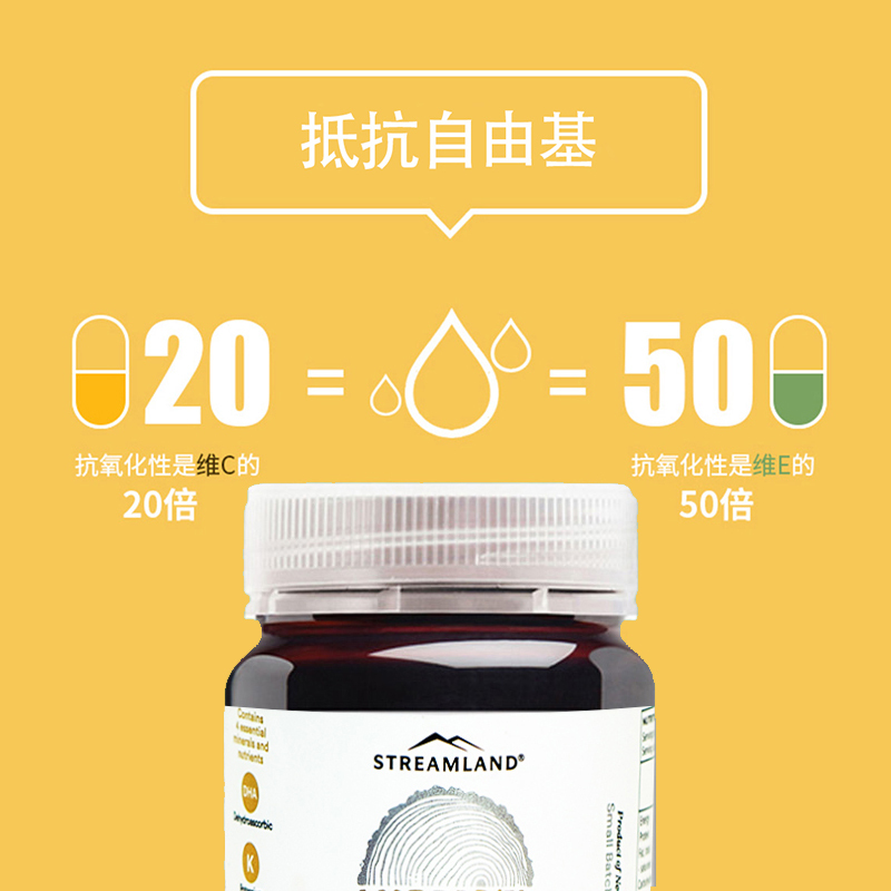新溪岛（Streamland）黑毛榉树蜂蜜250g