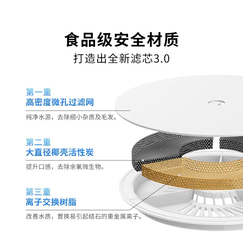 小佩智能饮水机 SOLO SE 无感应电智能饮水机猫狗狗过滤喝饮水用品 猫狗碗 宠物碗 暖白色(无线水泵)高清大图