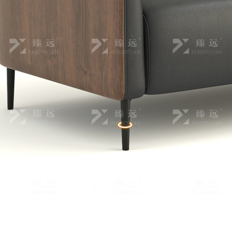 臻远ZYJJ-80221 简约办公沙发洽谈接待沙发休闲沙发组合 牛皮3+1+1