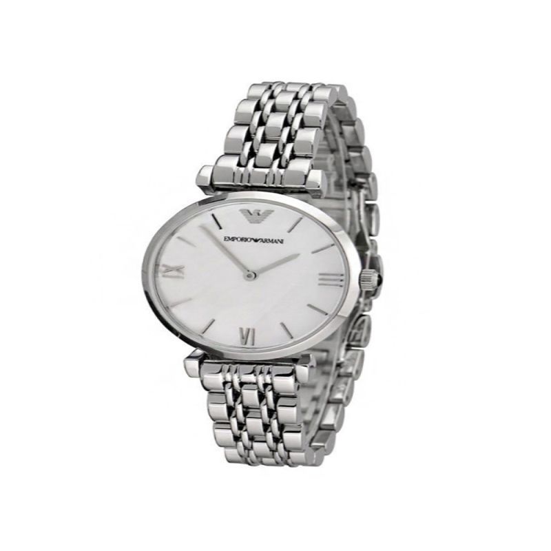 阿玛尼(Emporio Armani)手表 钢质表带石英表女 AR1682