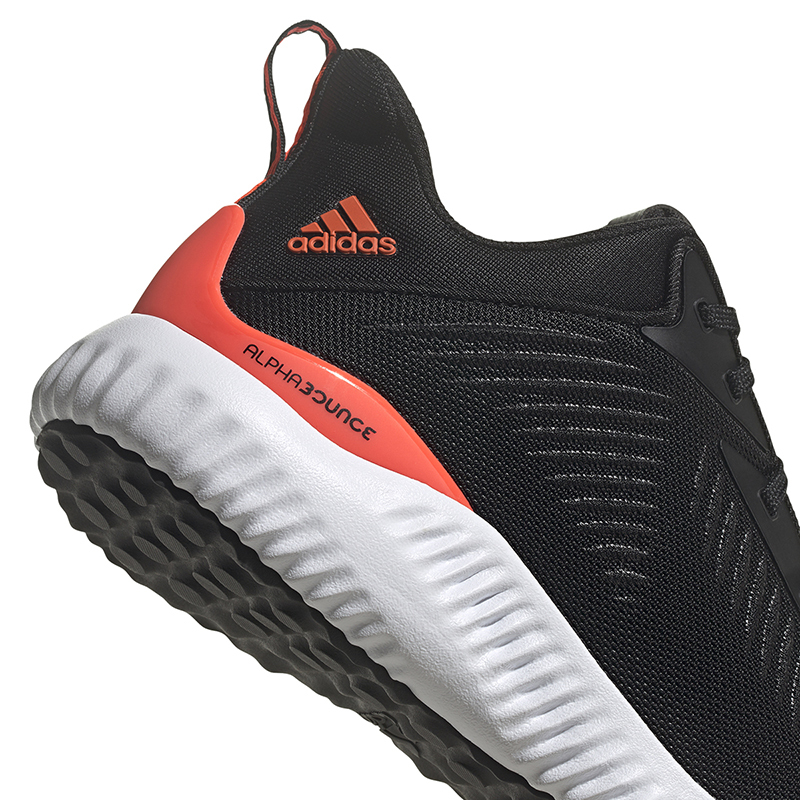 adidas Alphabounce EK 黑橙色 耐磨防滑 跑步鞋 GY5402