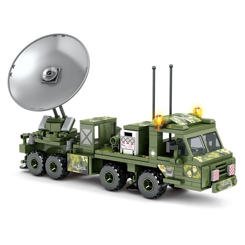 90006综合雷达车乐玩90006综合雷达车盛世强军拼装小颗粒军事系列积木
