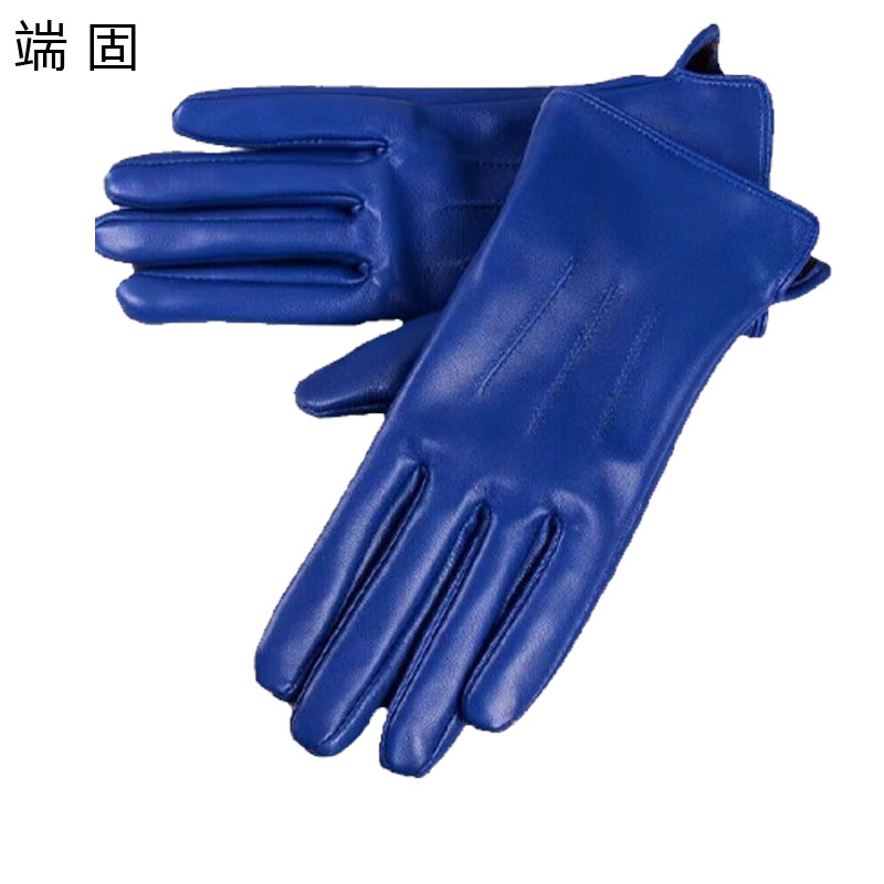 端固女士防寒羊皮手套D37T/双高清大图