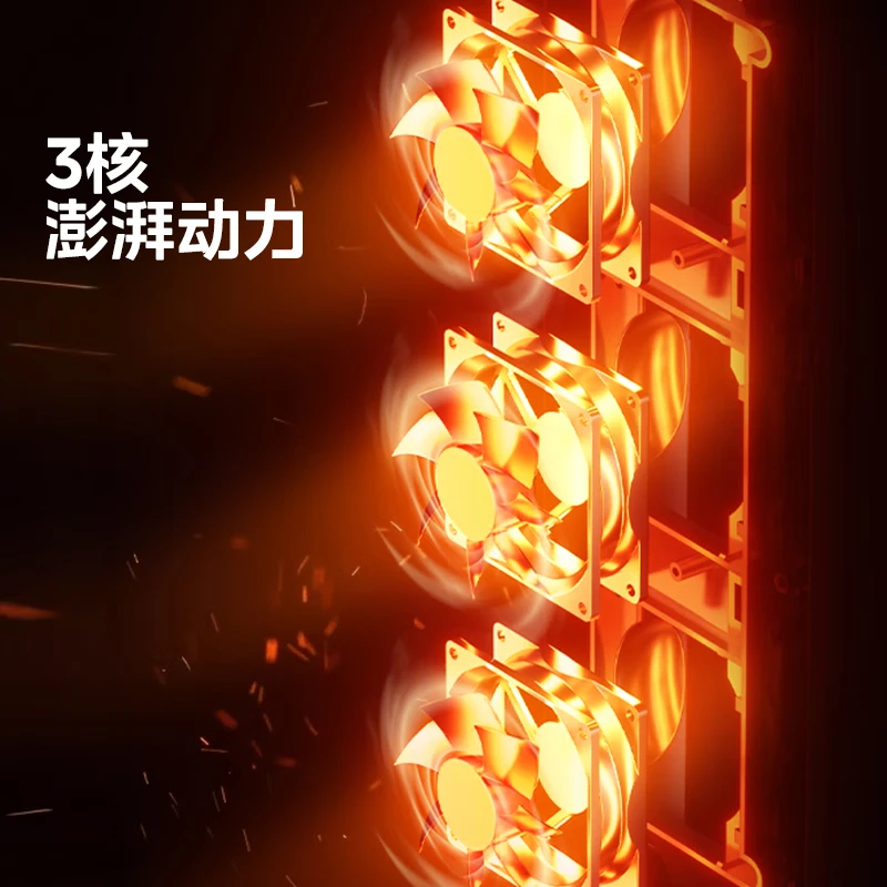 美的取暖器暖风机家用立式全屋升温卧室app语音冷暖两用 HFT22FBR灰色高清大图