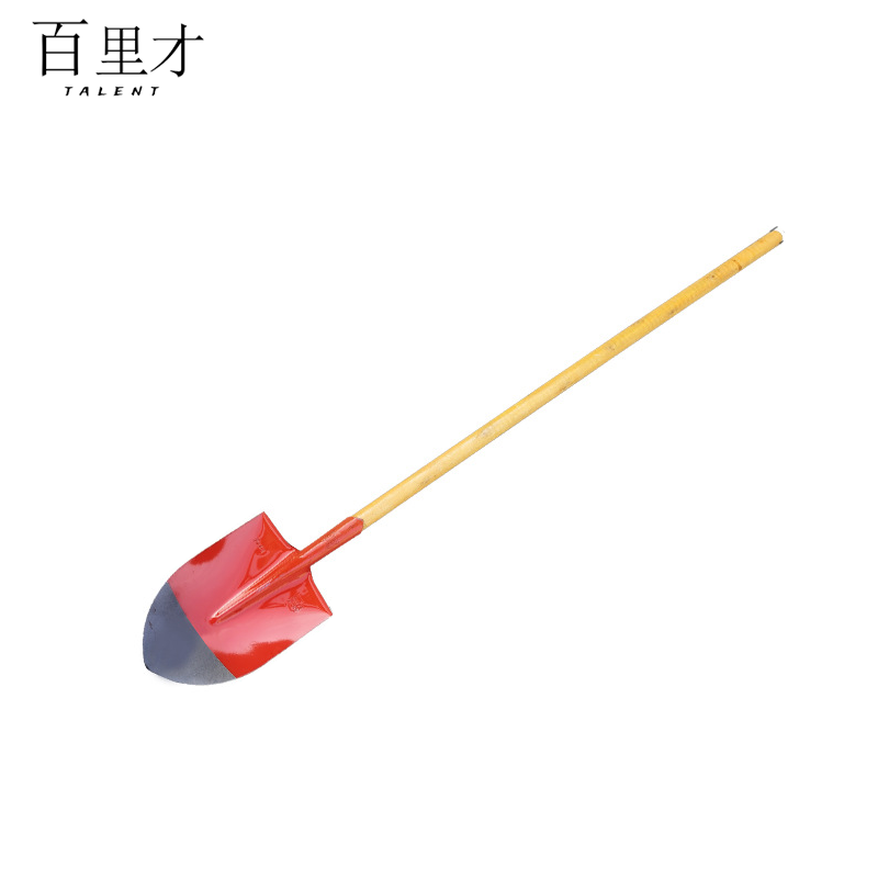 百里才 铁锨 农用铁铲铁楸1.2米木把高清大图