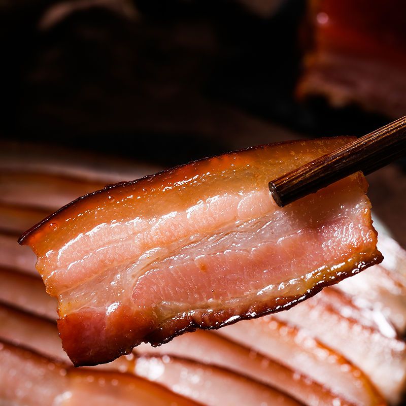 土猪13斤老腊肉四川烟熏腊肉五花肉四川特产熏肉香肠腊肉