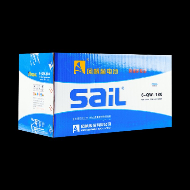 米狗 sail 汽车免维护电瓶蓄电池6-QW-180高清大图