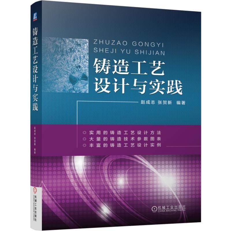 [友一个正版] 铸造工艺设计与实践 赵成志 张贺新 铸钢件 铸铁件 有色合金铸件 方案参数 砂芯 浇注 补缩 装备高清大图