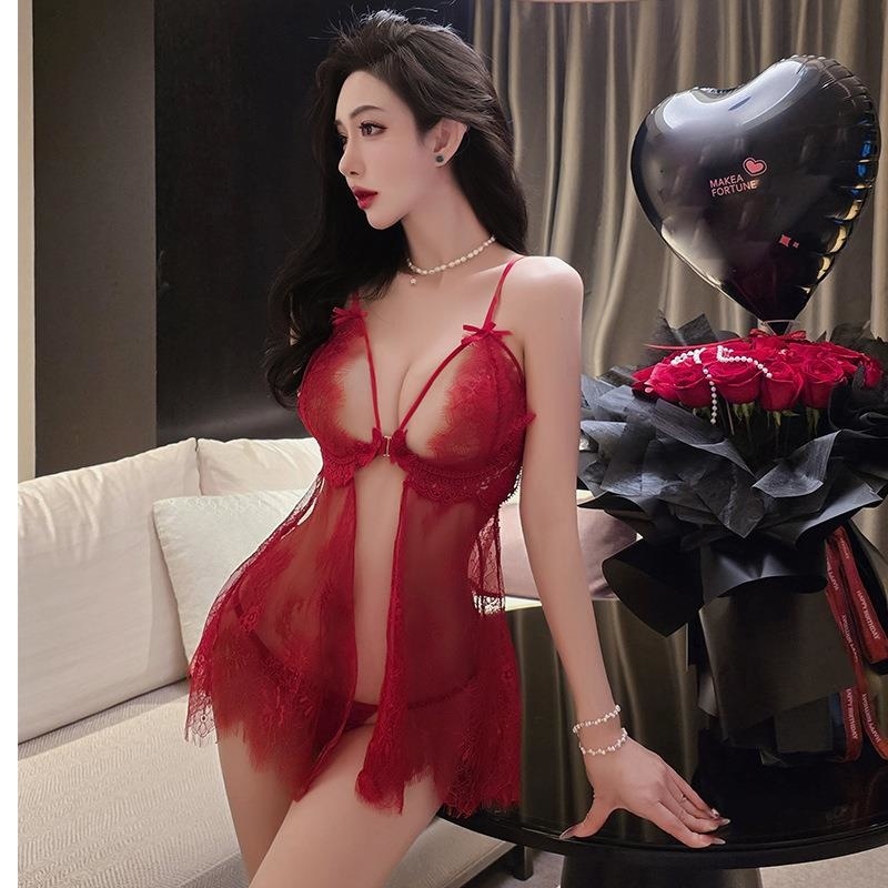 长夜漫漫情趣内衣性感吊带蕾丝诱惑钢托聚拢睡衣火辣透视开档2126vmKgXp高清大图