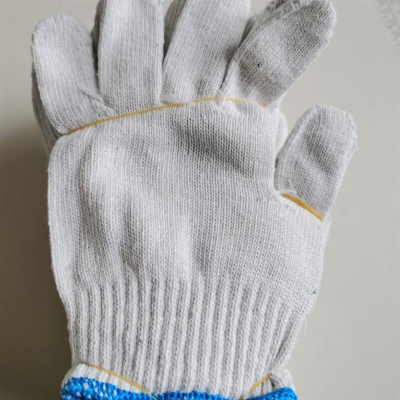 劳保手套线手套次品耐磨加厚防滑汽修机械加工手套薄款红边48双