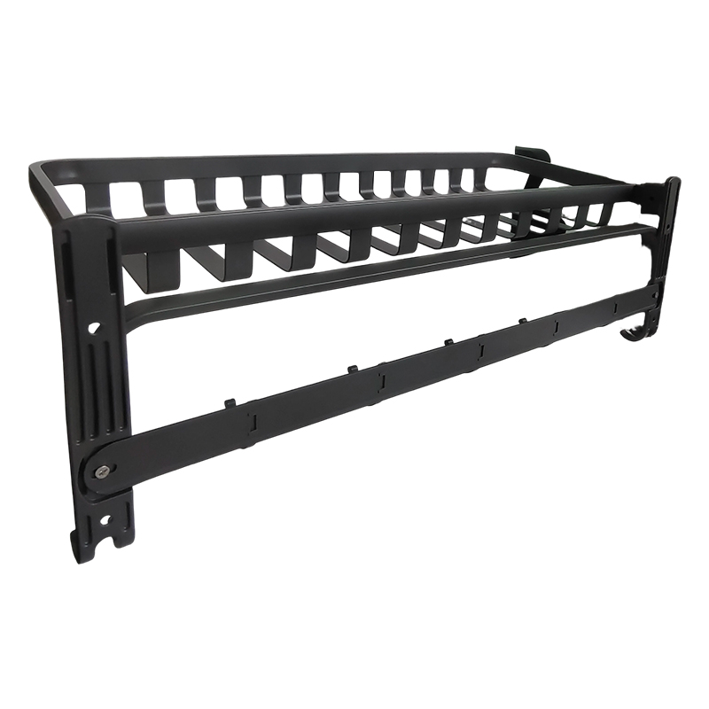 LONMATE-卫生间加宽扁杆网蓝浴巾架SL-129一个高清大图