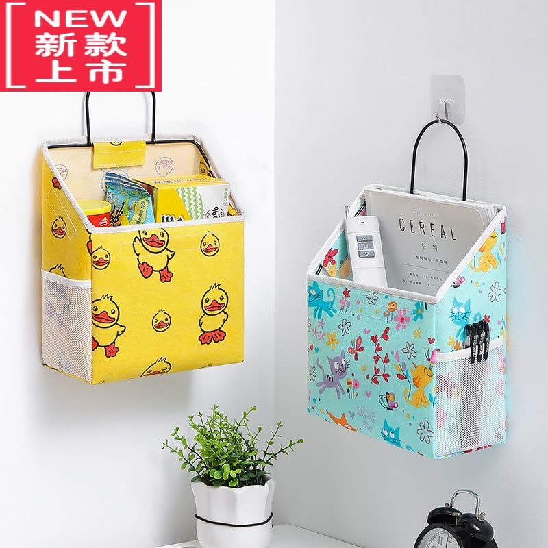 可莉允收纳挂袋布艺墙挂式宿舍床头手机收纳器门后内衣卦兜袜子置物袋图片
