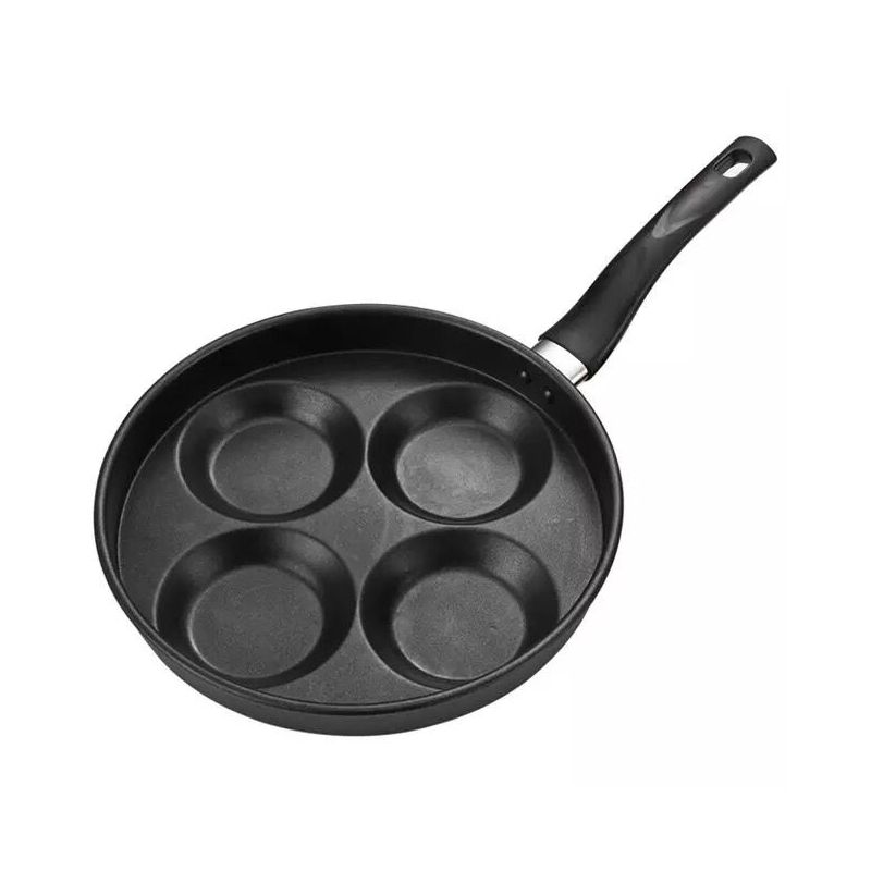 韩式四孔煎蛋锅不粘锅平底蛋饺锅早餐锅松饼四孔煎锅小饼锅
