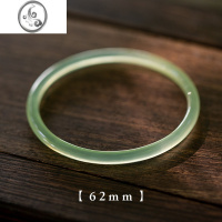 JiMi玉髓古风手镯 叮当镯 细条玛瑙镯子小冰条玉石极细简约手镯女 叮当镯浅绿色手围62mm