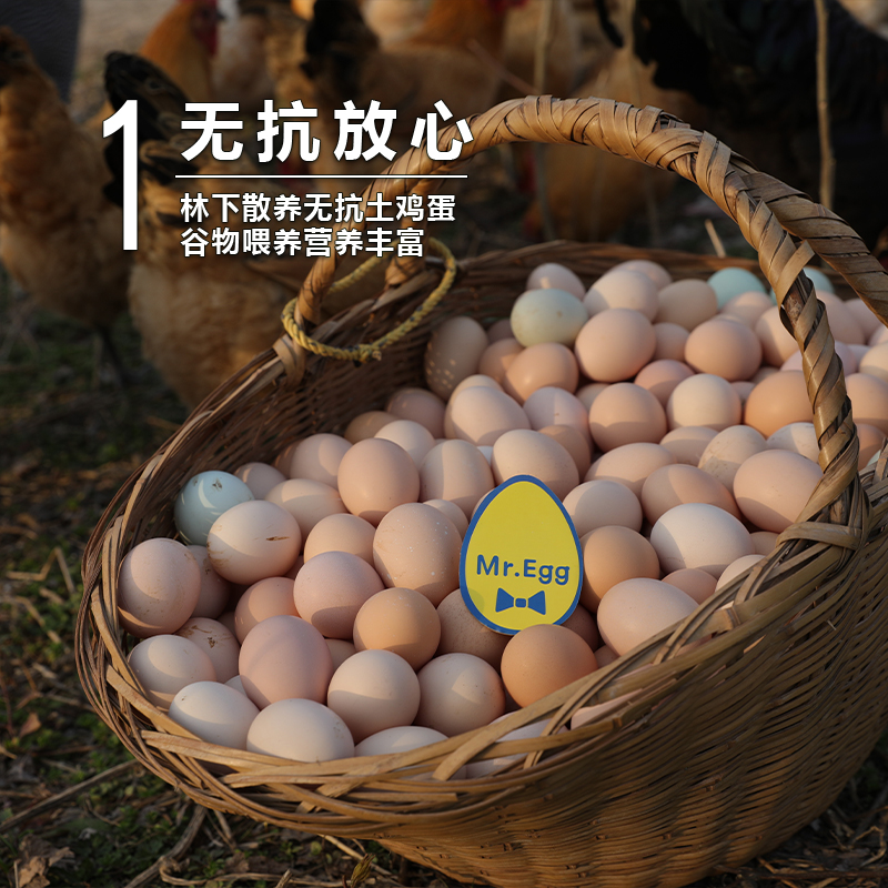 蛋鲜森金奖肥西土鸡蛋整箱30枚1200g礼盒 正宗原生态散养新鲜土鸡蛋高清大图