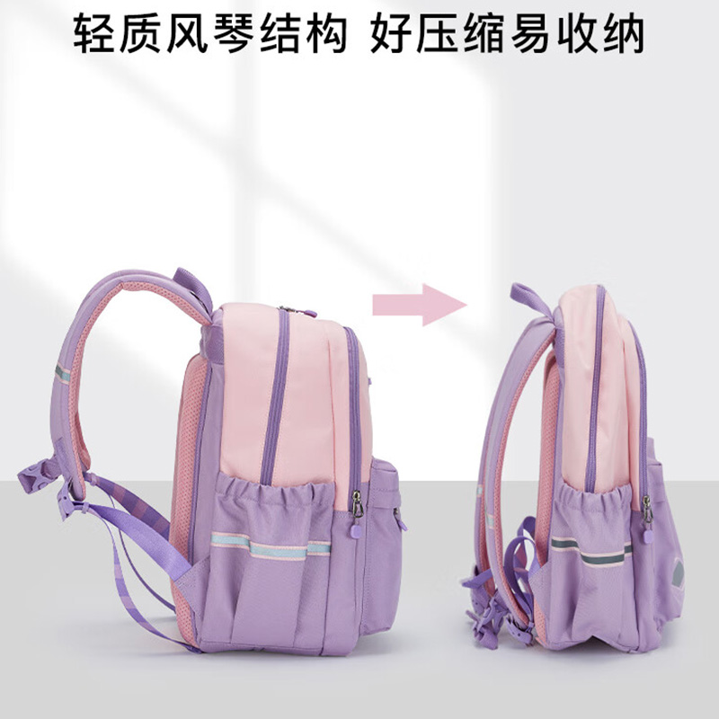 卡拉羊 小学生1-4年级4维轻便减负游学包 18L 藏青高清大图