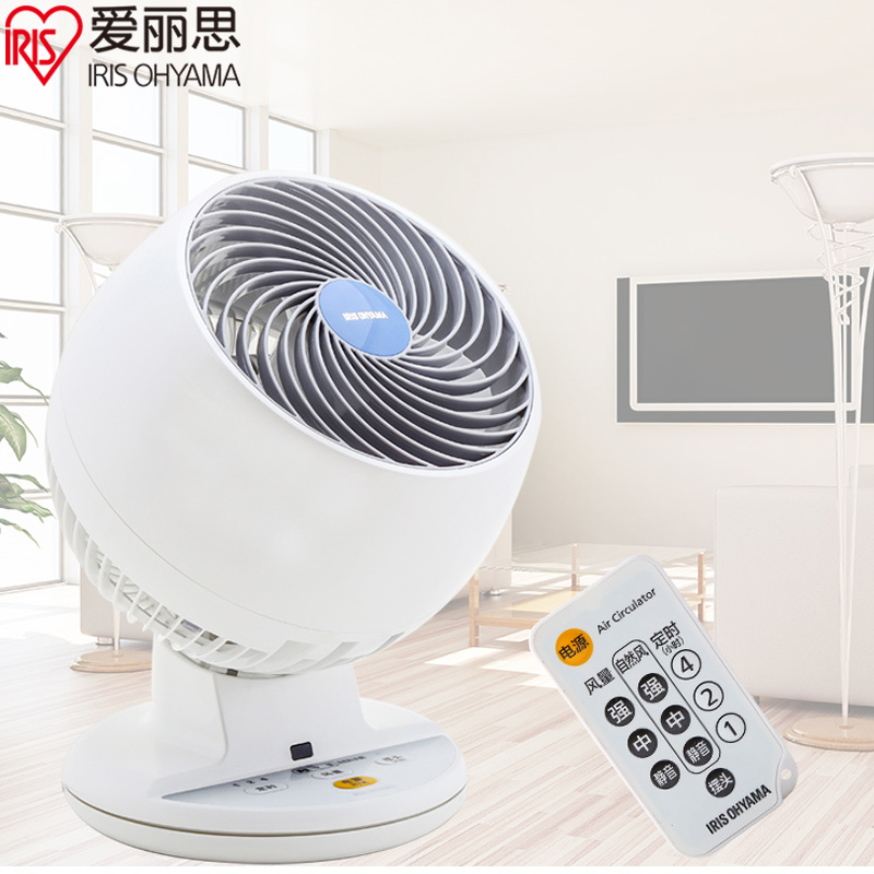 爱丽思(IRIS)空气循环扇 低分贝塑料电风扇节能电扇子风扇健康扇智能空调伴侣冬夏可用循环扇 白色