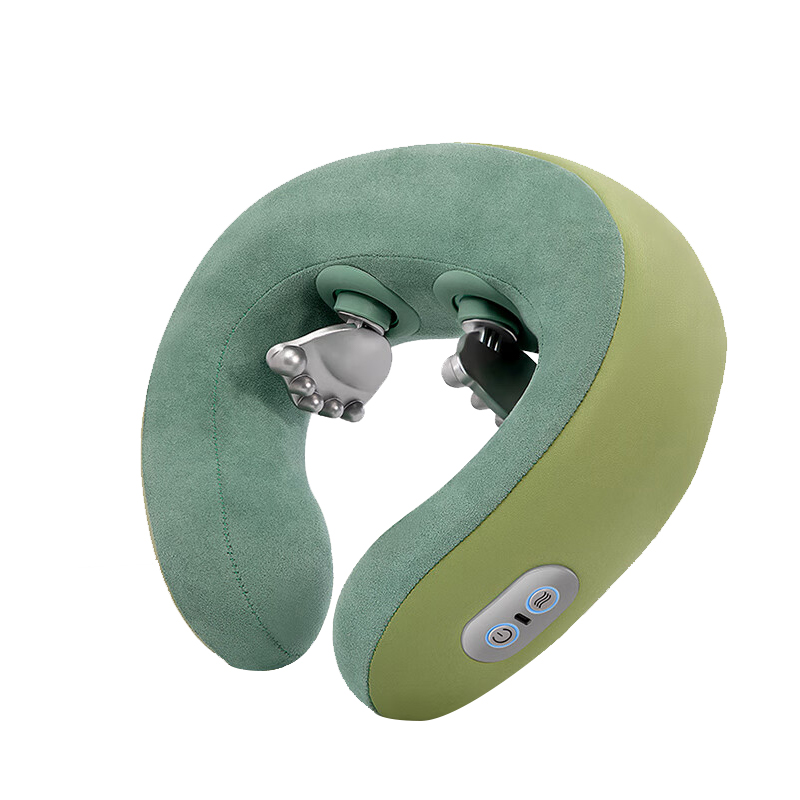 迪斯颈椎按摩器颈部肩部按摩器肩颈物理3D六爪揉捏送父母朋友礼物 DE-N02浅草绿