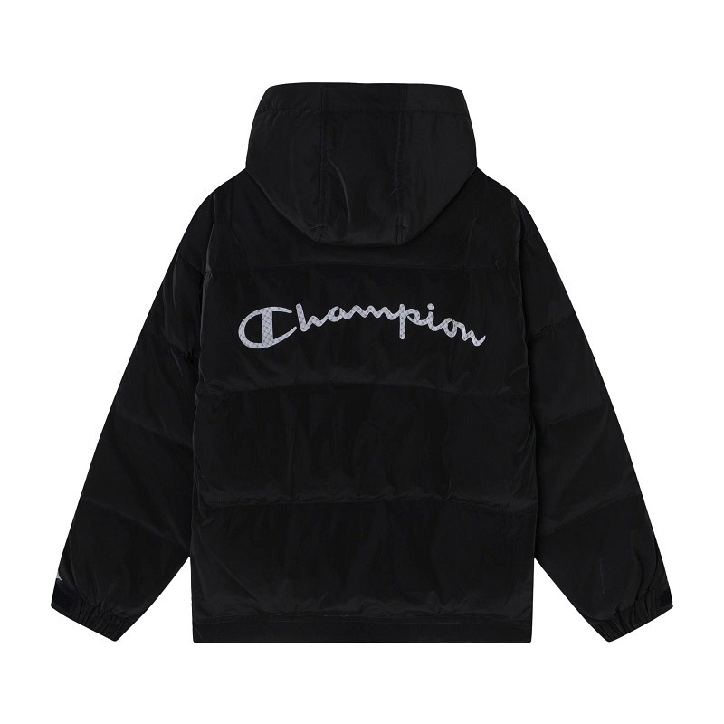 champion冠军羽绒服男潮牌情侣装冬季防寒加厚保暖连帽外套80绒