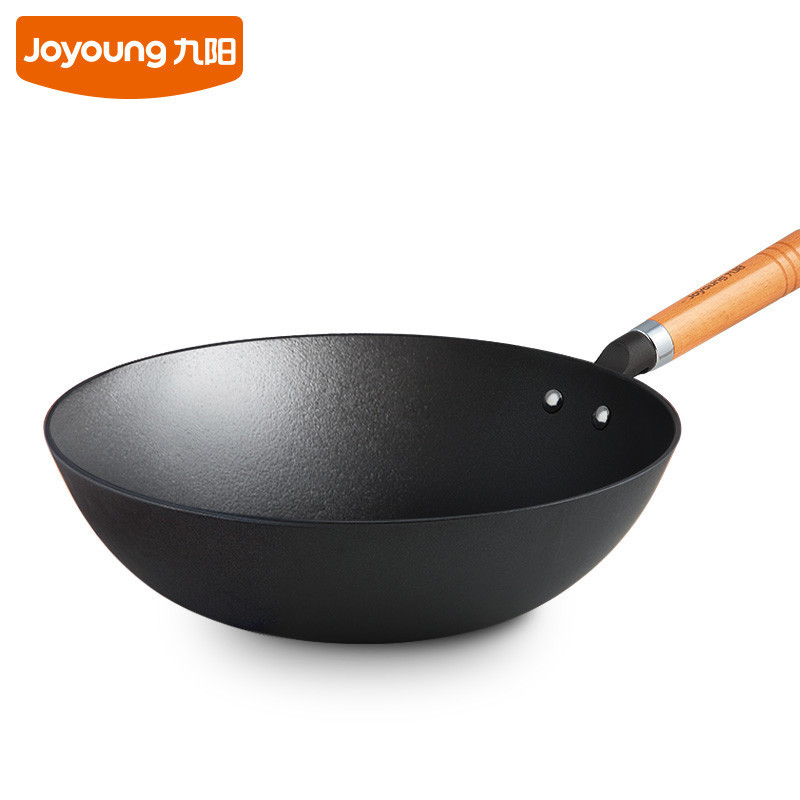 【铁釜炒锅】Joyoung/九阳CZW3215炒锅精铁无涂层燃磁通用32cm（8套/件，整件发货）