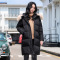 雪中飞女士简约款带毛领羽绒服X00140828
