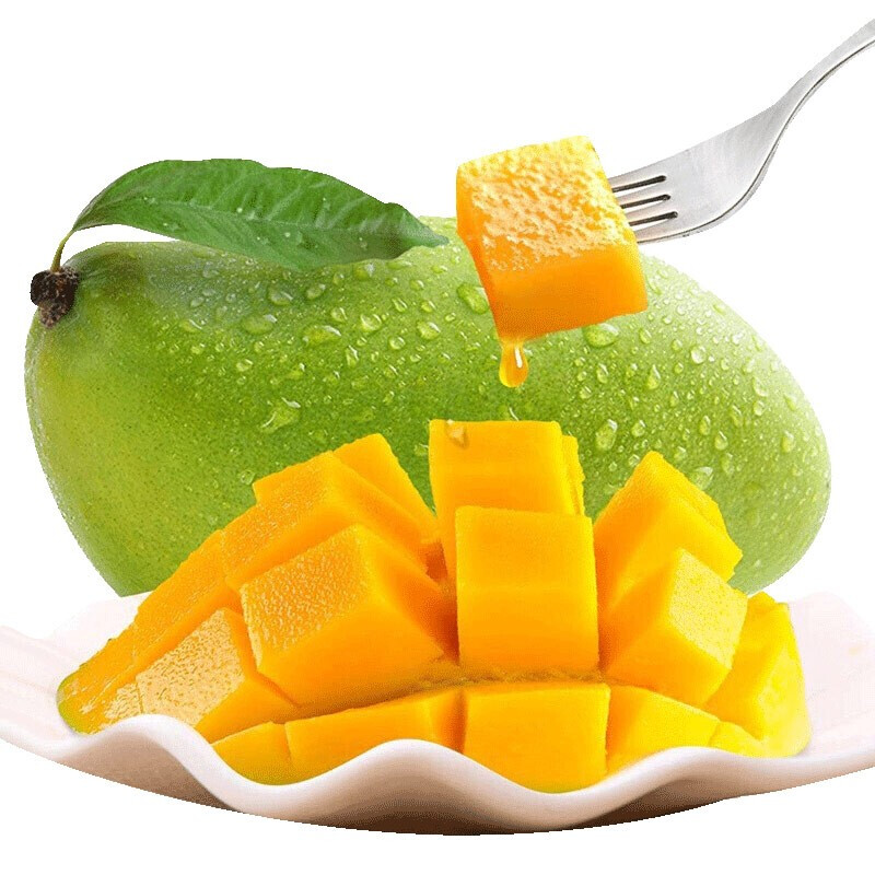 鲜木 海南金煌芒大青芒果新鲜时令水果整箱3斤装精品大果金煌芒甜心芒