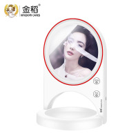 金稻(KINGDOM)美妆镜KD1001带灯补光 化妆 公主镜子便携折叠 台式镜