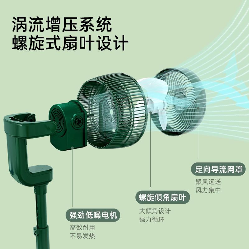 荣事达空气循环扇家用宿舍电风扇香薰上下左右摇头落地扇节能低噪FX508D三档负离子净化香薰遥控款