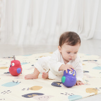babycare不倒翁玩具宝宝3-6-9个月小孩儿童早教0-1岁婴儿益智玩具 香槟粉/云灰