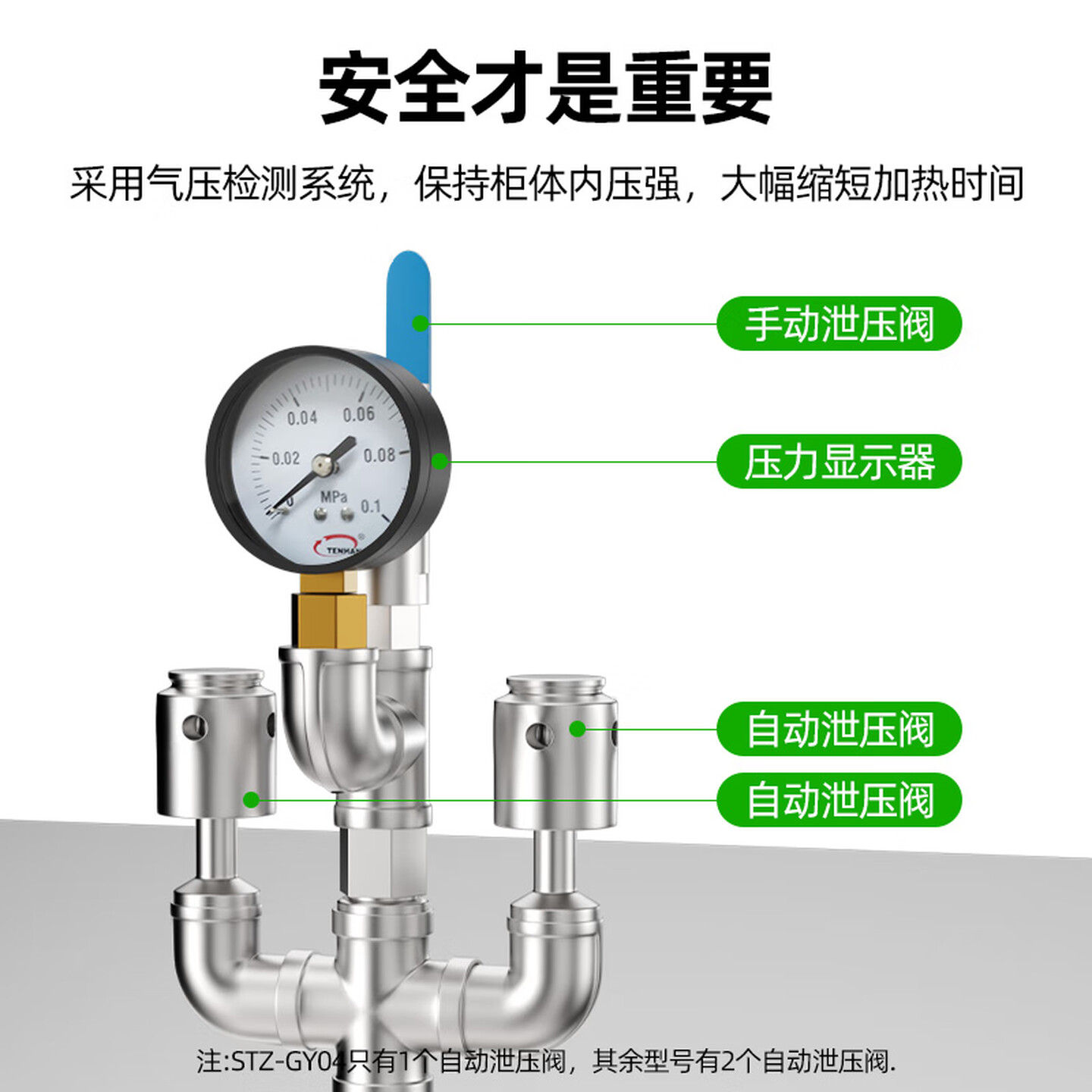 圣托商用高原蒸饭柜 12盘单门电蒸柜蒸饭车高压智能全自动电蒸箱节能海鲜蒸柜 DDE05高清大图