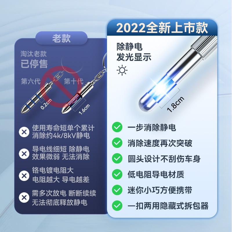 静电消除器人体静电释放器防静电棒挂件神器汽车用防静电车钥匙扣