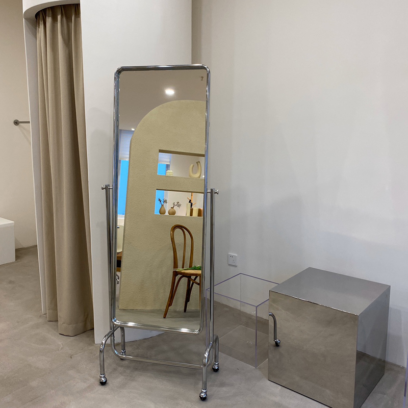 简约可移动穿衣镜落地闪电客家用卧室客厅试衣镜网红ins多功能全身