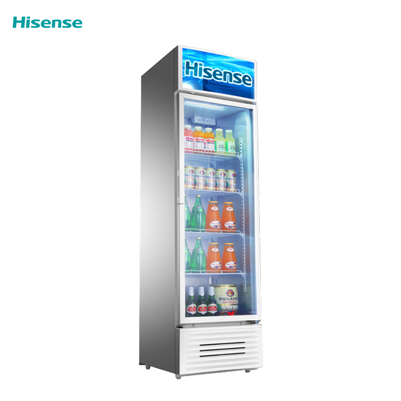 海信 (Hisense) 239升 大容积商用立式展示柜 陈列柜 饮料柜 冰柜 玻璃门冰箱 珍珠白冷柜SC-239LA