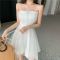 吊带连衣裙女2020年新款小个子裙子仙女韩版甜美气质欧根纱短裙潮[3月16日发完] 白色 S
