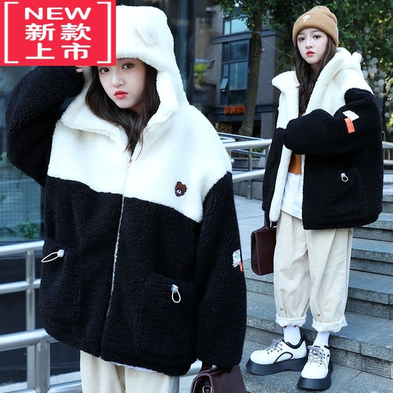 可莉允大女童秋冬装外套2022新款洋气12女孩冬季夹棉加厚棉服15岁女装潮图片