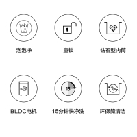 Samsung/三星洗衣机 WW80J6413CW 8公斤滚筒洗衣机 智能变频洗衣机 大容量家用