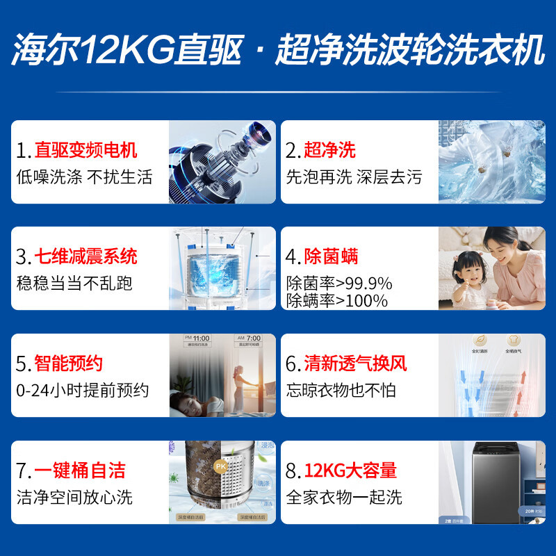 海尔(Haier)XQB120-BZ20L0波轮洗衣机高清大图