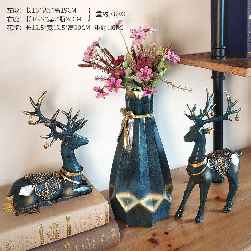 美帮汇酒柜花瓶摆件装饰客厅的饰品假花富贵竹插花现代简约创意家居花器高清大图