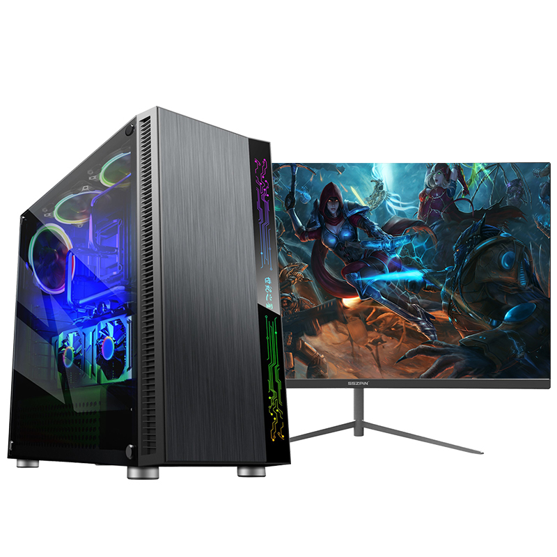 世纪之星 酷睿i7四核/GTX1050 4G独显/16GB内存/256GB固态 家用 游戏电脑 台式机 台式电脑 DIY组装机 组装电脑 电脑主机+24英寸显示器全套
