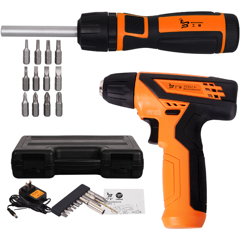 [苏宁自营]工蜂GCS12V-Lion电动工具12V充电锂电钻起子机 电动螺丝刀