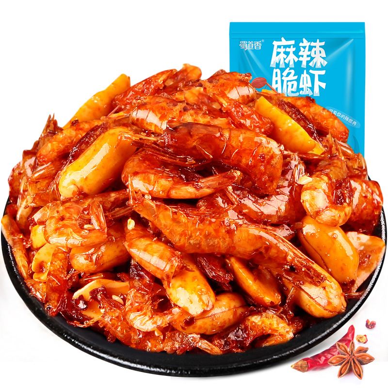 蜀道香 海鲜 麻辣小虾米脆虾300g（休闲零食）