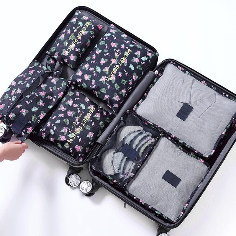 旅行收纳袋行李箱整理袋子衣服鞋子衣物内衣收纳包旅游打包袋套装