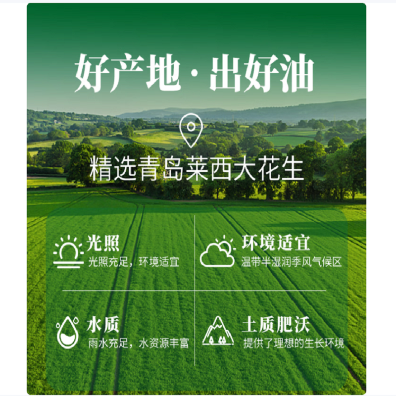 第一坊 原香冷榨花生油 1.8L*2礼盒装 食用油 粮油 一级高清大图