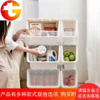 3个装 大号塑料厨房侧开式收纳箱收纳筐衣服儿童玩具零食整理箱