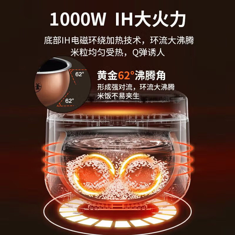 苏泊尔IH电磁加热3L电饭煲银灰色方形煲釜胆微电脑控制液晶 SF30HC0028高清大图